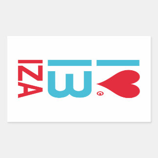 I LOVE IBIZA RECHTHOEKIGE STICKER