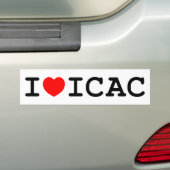 I Love ICAC Bumpersticker (Op auto)