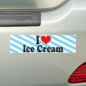 I Love Ice Cream Bumpersticker (Op auto)