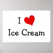 I Love Ice Cream Poster (Voorkant)