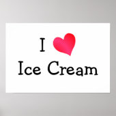 I Love Ice Cream Poster (Voorkant)