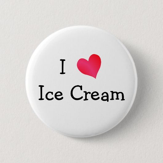 I Love Ice Cream Ronde Button 5,7 Cm (Voorkant)