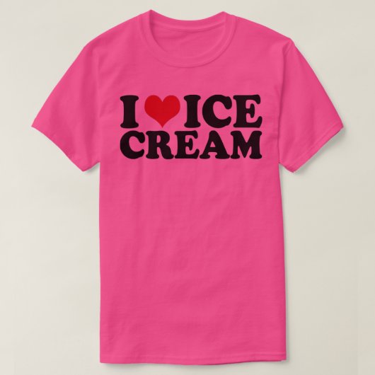 I Love Ice Cream T-shirt (Design voorkant)