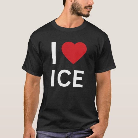 I Love ICE Tee Patriotic Conservative  T-shirt (Voorkant)