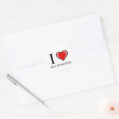 I Love Ice Vist Ronde Sticker (Envelop)