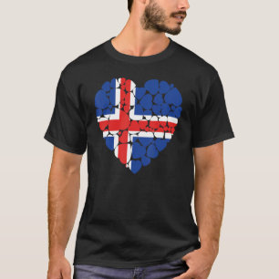 I Love Iceland Flag T-shirt