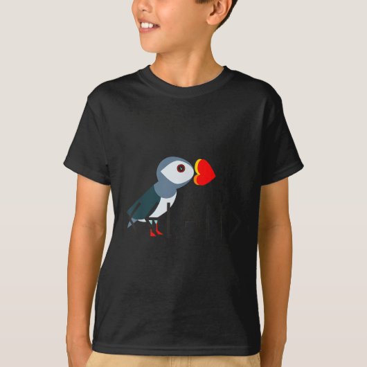 I Love Iceland Puffin Icelandic Gift  T-shirt (Voorkant)