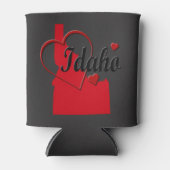 I Love Idaho Hearts Map Blikjeskoeler (Voorkant)