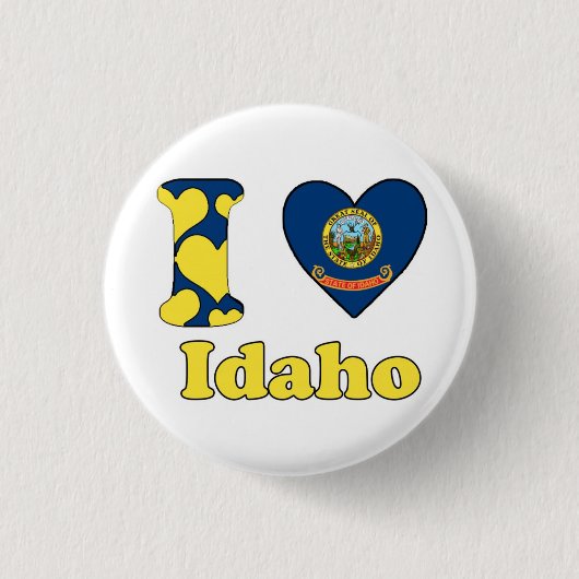 I love Idaho Ronde Button 3,2 Cm (Voorkant)