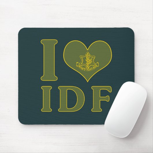 I Love IDF - Israel Defence Forces Muismat (Met muis)