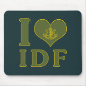 I Love IDF - Israel Defence Forces Muismat (Voorkant)