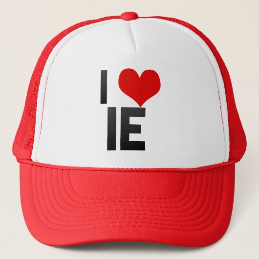 I Love IE Trucker Pet (Voorkant)