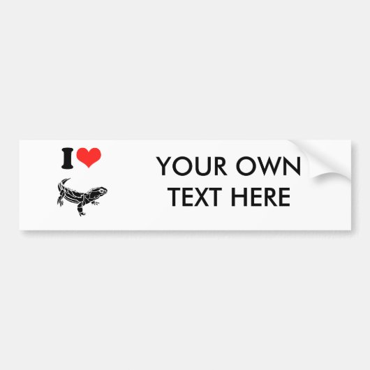 I Love Iguanas Bumpersticker (Voorkant)
