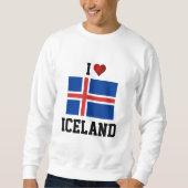 I Love IJslandse vlag t-shirt (Voorkant)