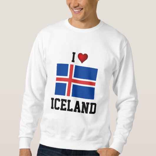 I Love IJslandse vlag t-shirt (Voorkant)
