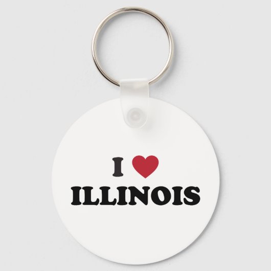 I Love Illinois Sleutelhanger (Voorkant)