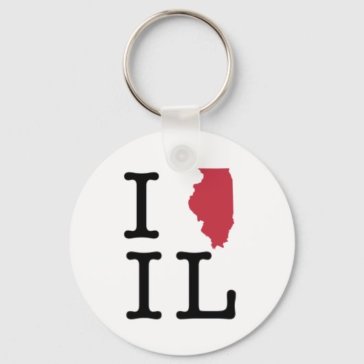 I Love Illinois Sleutelhanger (Voorkant)