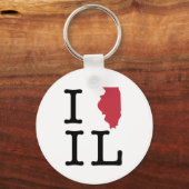 I Love Illinois Sleutelhanger (Voorkant)