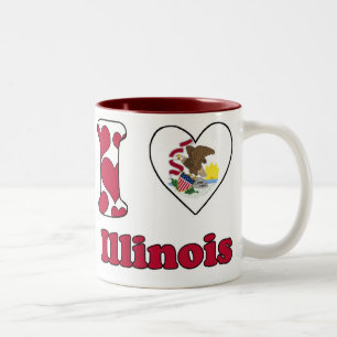 I love Illinois Tweekleurige Koffiemok