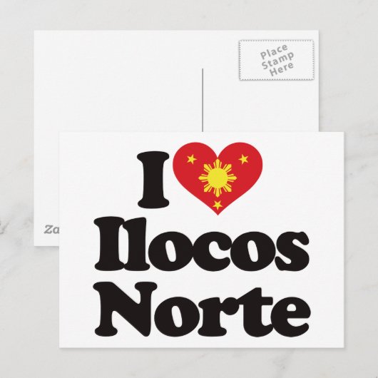 I Love Ilocos Norte Briefkaart (Voorkant / Achterkant)