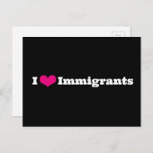 I Love Immigrants Briefkaart (Voorkant / Achterkant)