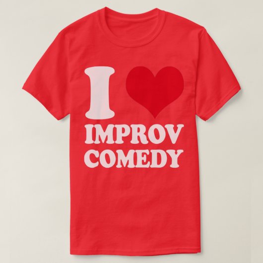 I Love Improv Comedy T-shirt (Design voorkant)