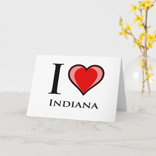 I Love Indiana Kaart (Gele Bloem)