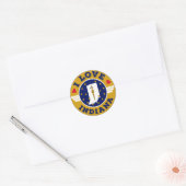 I Love Indiana State Map and Flag Ronde Sticker (Envelop)
