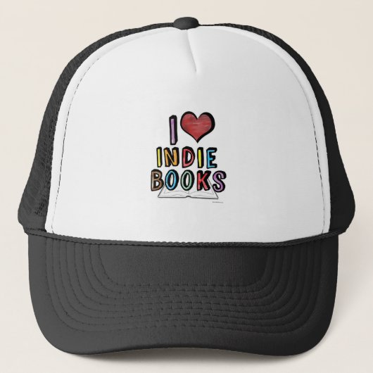 I Love Indie Books Classic Reading Slogan Trucker Pet (Voorkant)