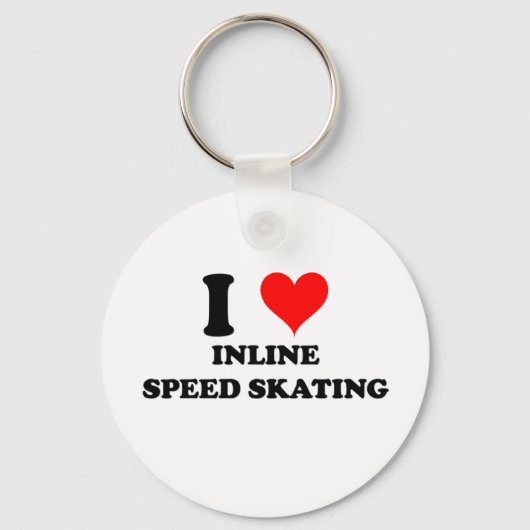 I Love Inline Speed Skating Sleutelhanger (Voorkant)