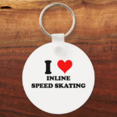I Love Inline Speed Skating Sleutelhanger (Voorkant)