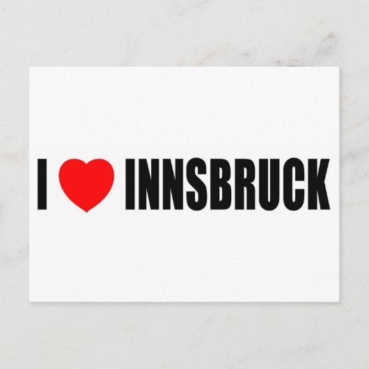 I Love Innsbruck Briefkaart (Voorkant)