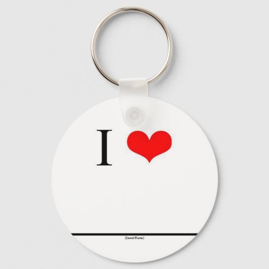 I Love (Insert Name) Sleutelhanger (Voorkant)