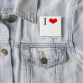 I Love (Insert Name) Vierkante Button 5,1 Cm (In situ)