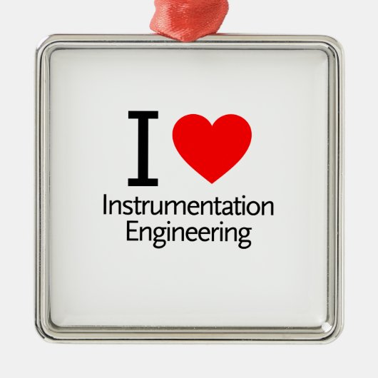 I Love Instrumentation Engineering Metalen Ornament (Voorkant)