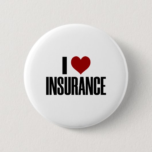 I Love Insurance Audit Werkverzekeraar Heart Ronde Button 5,7 Cm (Voorkant)