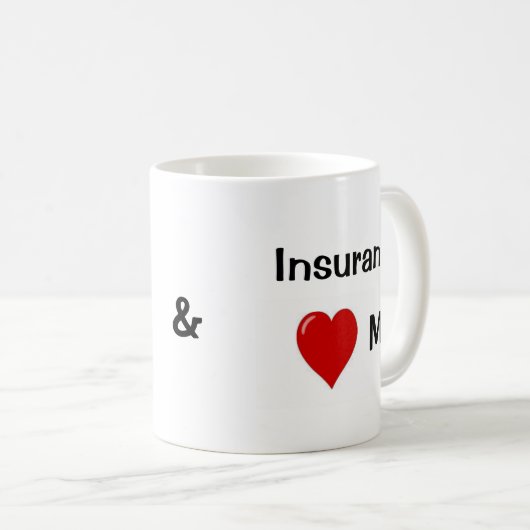 I Love Insurance - Insurance Loopt me Koffiemok (Voorkant rechts)