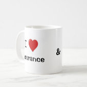 I Love Insurance - Insurance Loopt me Koffiemok (Voorkant links)