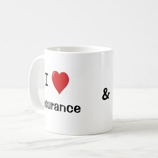 I Love Insurance - Insurance Loopt me Koffiemok (Voorkant links)
