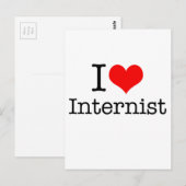 I Love Internist Briefkaart (Voorkant / Achterkant)