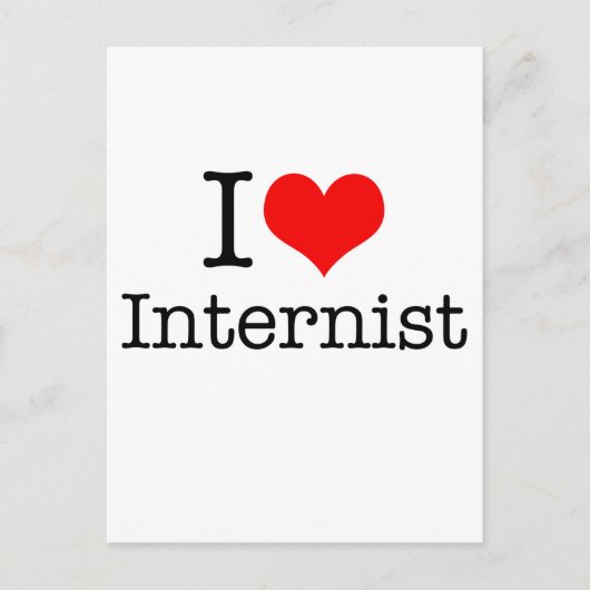 I Love Internist Briefkaart (Voorkant)
