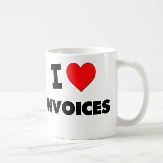 I Love Invoices Koffiemok (Rechts)