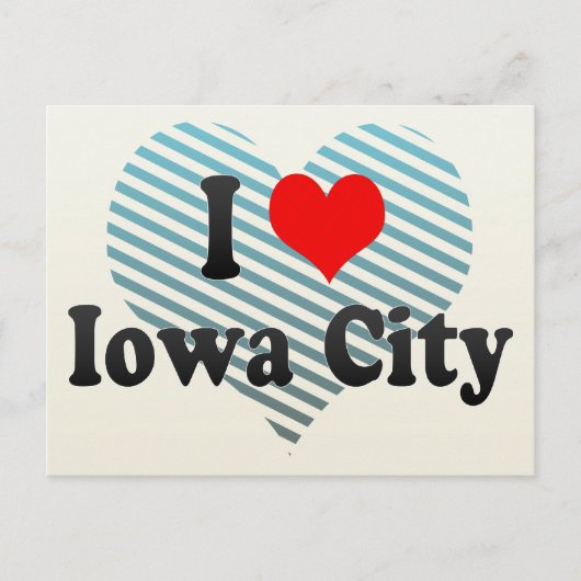 I Love Iowa City, Verenigde Staten Briefkaart (Voorkant)