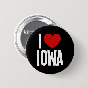 I Love Iowa • I Heart Iowa Ronde Knop Button 5,7 Cm