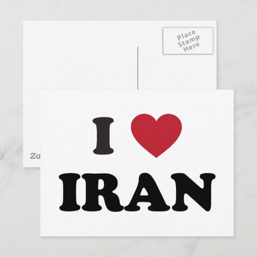 I Love Iran Briefkaart (Voorkant / Achterkant)