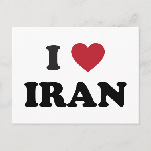 I Love Iran Briefkaart (Voorkant)