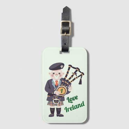 "I Love Ireland"Acryl Bagagelabel (Voorkant (verticaal))