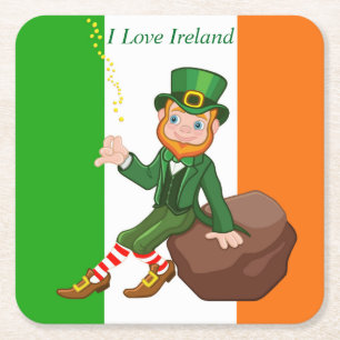 I Love Ireland Kartonnen Onderzetters