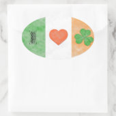 I Love Ireland Ovale Sticker (Tas)