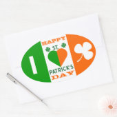 I Love Ireland Ovale Sticker (Envelop)